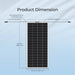 Renogy 200 Watt 12 Volt Flexible and Lightweight Monocrystalline Solar Panel-Product Dimension