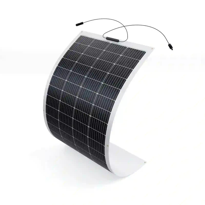 Renogy 200 Watt 12 Volt Flexible and Lightweight Monocrystalline Solar Panel-flexible panel on a white bg