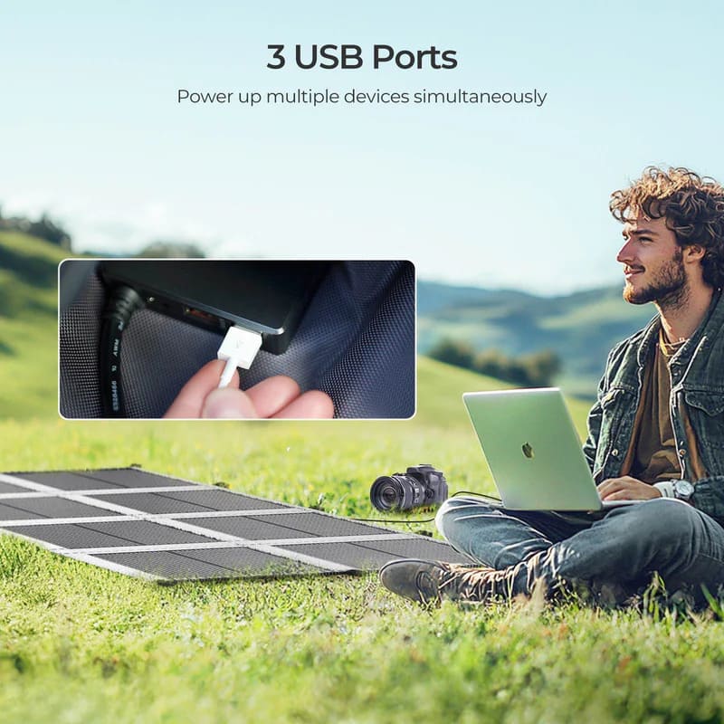 Renogy 200W Solar Panel Blanket- usb ports outdoor