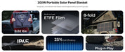 Renogy 200W Solar Panel Blanket-features display