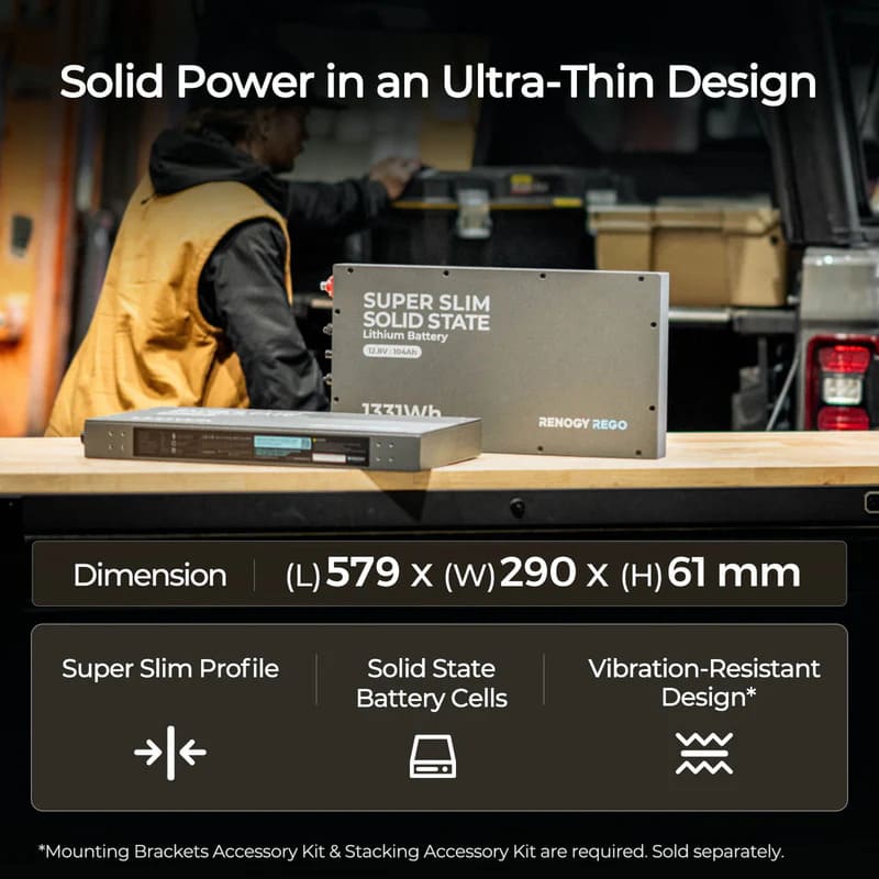 Renogy 208Ah 4WD Expedition Power Kit - ultra thin design