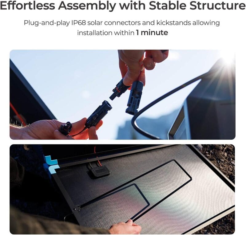 Renogy 220W Lightweight Portable Solar Suitcase-easy-assembly