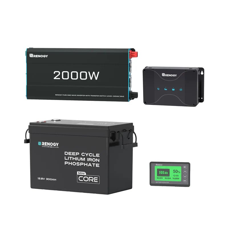 Renogy 300Ah Lithium Power Kit (no panels) on a white background