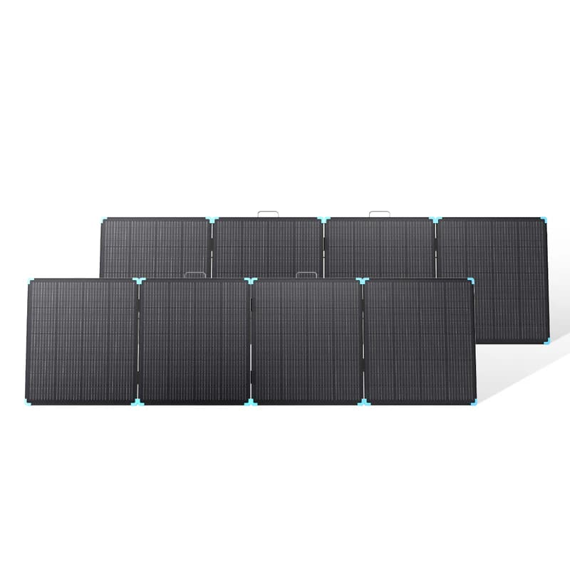 Renogy 400W Compact Mono Portable Solar Panel-2 panels on a white bg