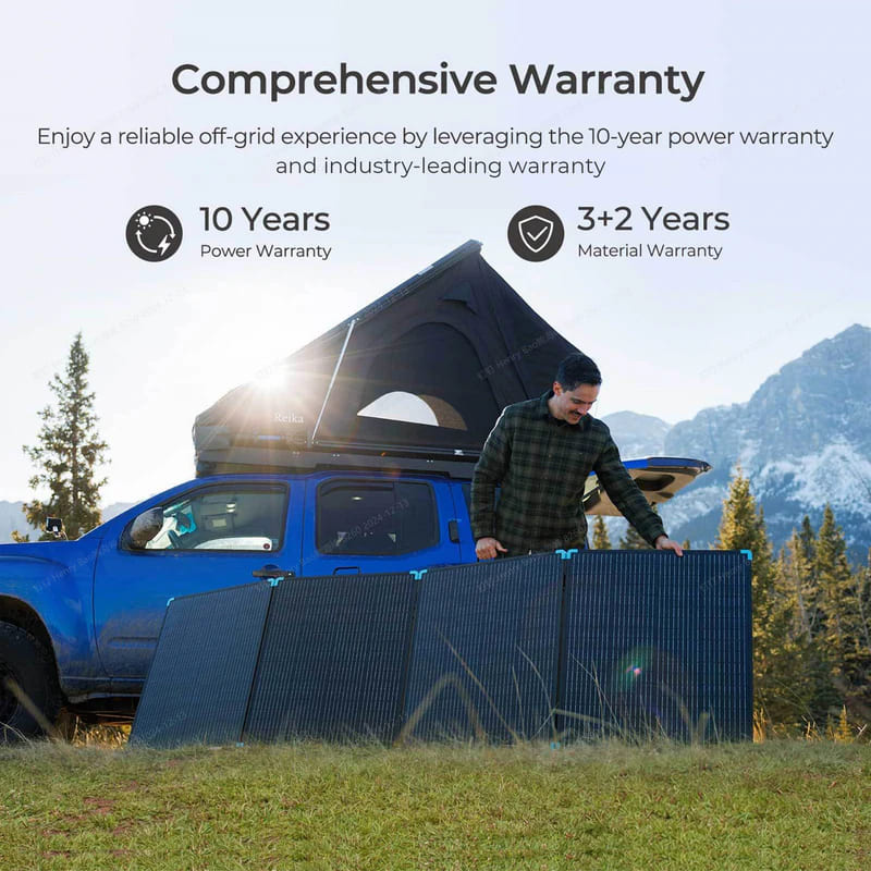 Renogy 400W Compact Mono Portable Solar Panel - comprehensive warranty