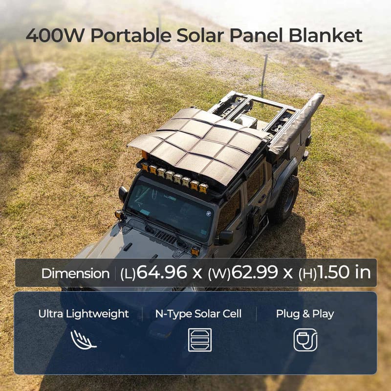 Renogy 400W Solar Panel Blanket-panel dimensions