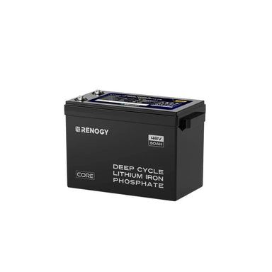 Renogy 48V 50Ah Core Series Deep Cycle Lithium Iron Phosphate Battery-1 battery on a white bg