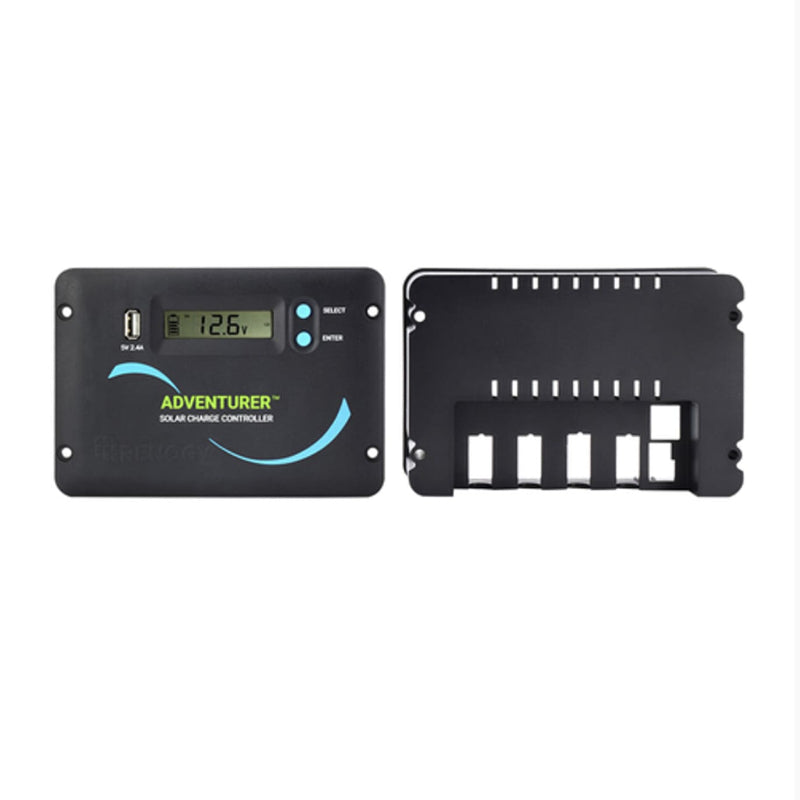 Renogy Adventurer Li 30A PWM Flush Mount Charge Controller with LCD - front and rear
