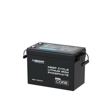 Renogy Core Mini 12.8V 200Ah LiFePO4 Battery w/ Low-Temperature Protection-battery on white background