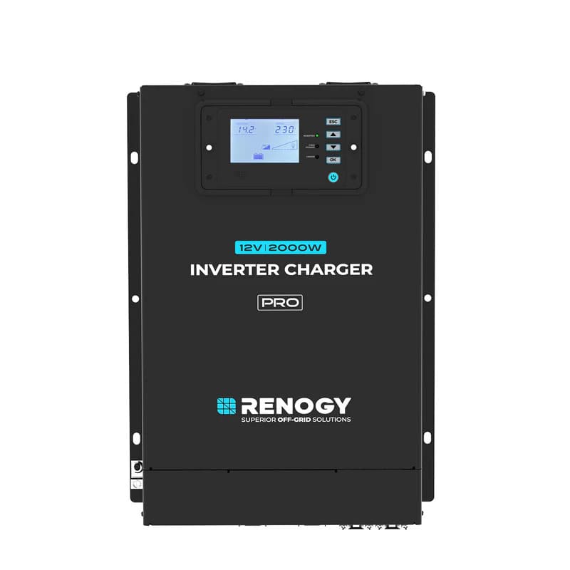 Renogy Pro 12V 2000W HF Inverter Charger-on a white background