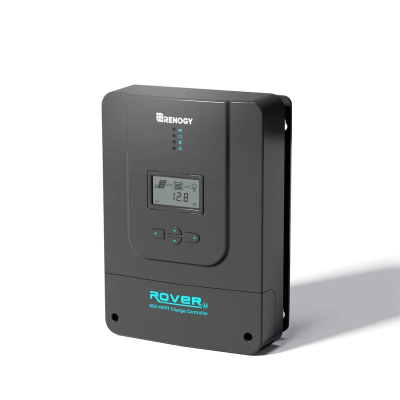 Renogy Rover Li 60A 12/24/36/48V MPPT Solar Charge Controller with Renogy ONE Core - angular view