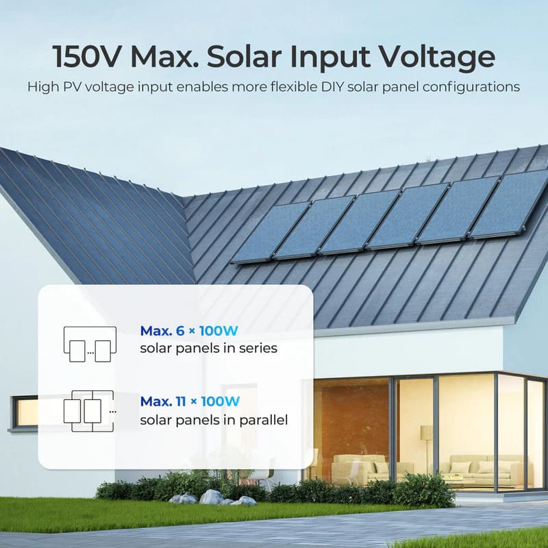 Renogy Rover Lite 12V/ 24V/ 36V/ 48V 60A MPPT Solar Charge Controller - 150V Max. Solar Input Voltage