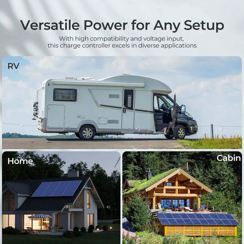 Renogy Rover Lite 12V/ 24V/ 36V/ 48V 60A MPPT Solar Charge Controller - Versatile Power for any setup