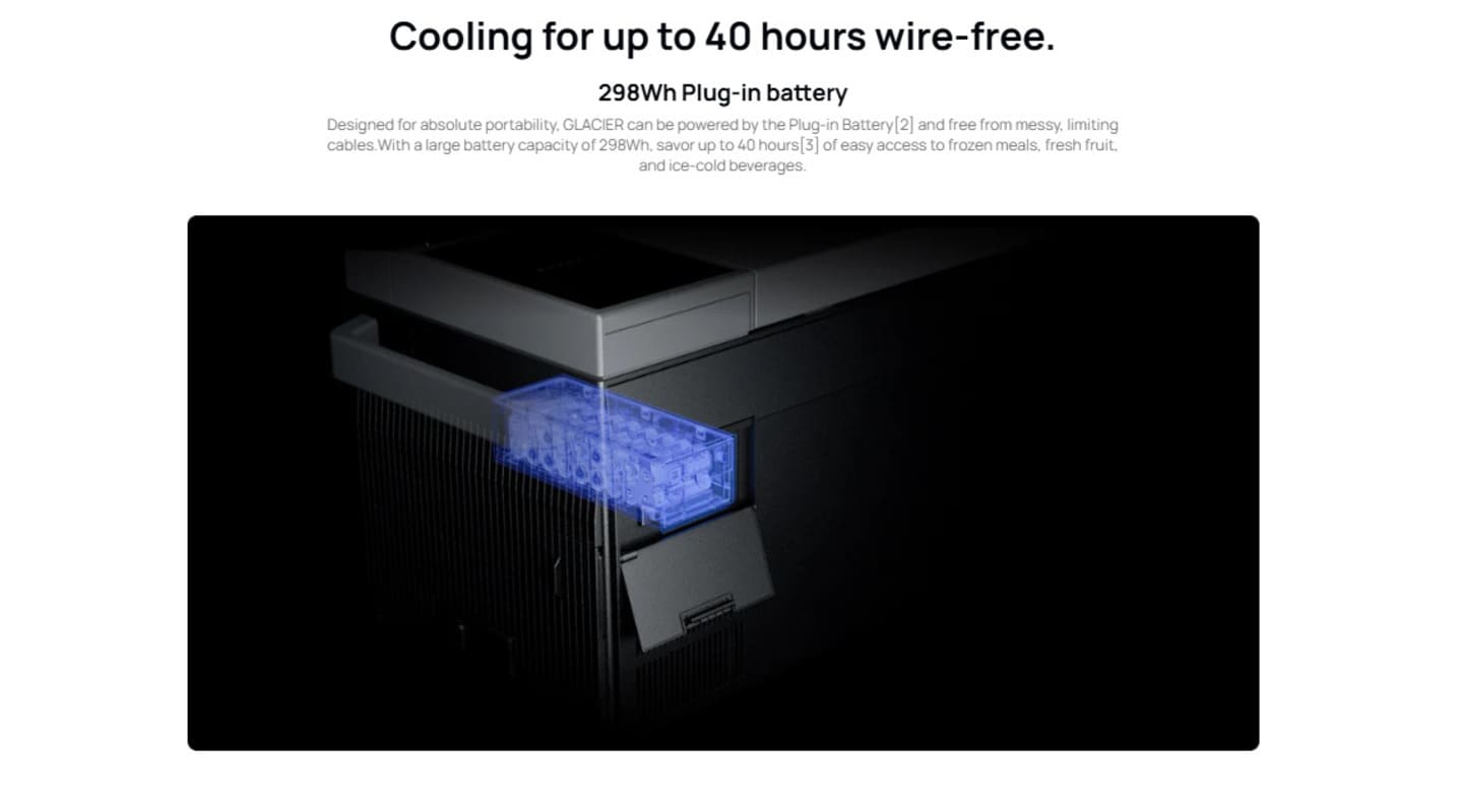 EcoFlow GLACIER Plug-in Battery-298Wh plug in battery