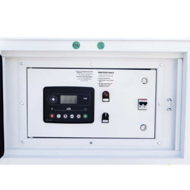 Hyundai 14kVA Single Phase Diesel Generator, Generator control panel.