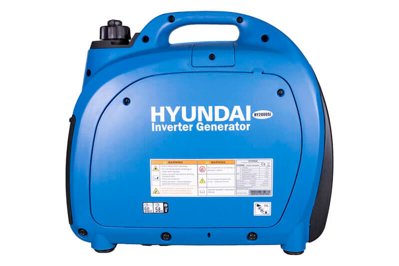 Hyundai 2000W Portable Inverter Generator, side view.