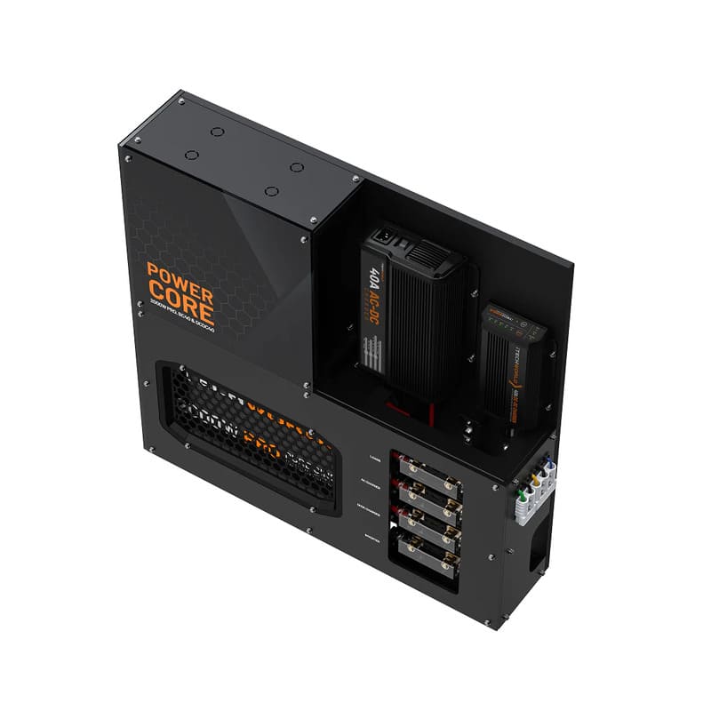 iTechworld 200Ah Ultra Slim Power Core All-In-One Complete System - Top view of the power core.