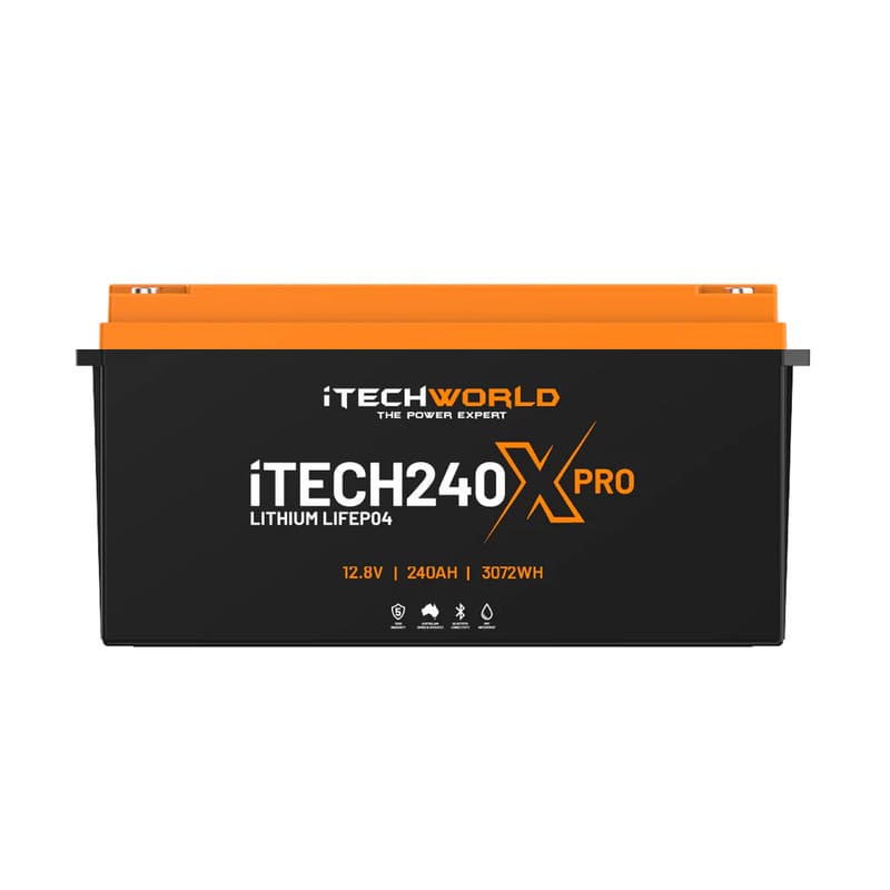 iTechworld Complete Lithium 4WD Kit 210-240Ah - 240X Pro battery on a white background.