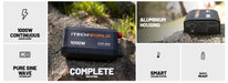 iTechworld Complete Ute Dual Battery Kit 120Ah Lithium - Pure sine wave inverter features display