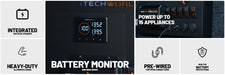 iTechworld Control Hub Kit with 25A DCDC Charger and iTECH120X PRO - battery monitor and shunt features display.