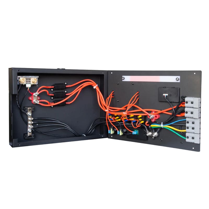 iTechworld Control Hub Kit with 40A DCDC Charger and Lithium Battery - opened battery kit on a white background.