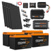 iTechworld Elite Lithium Caravan Kit 480Ah - battery kit with solar panels on a white background.