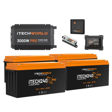 iTechworld Off Grid System 12.28kWh - battery kit on a white background.