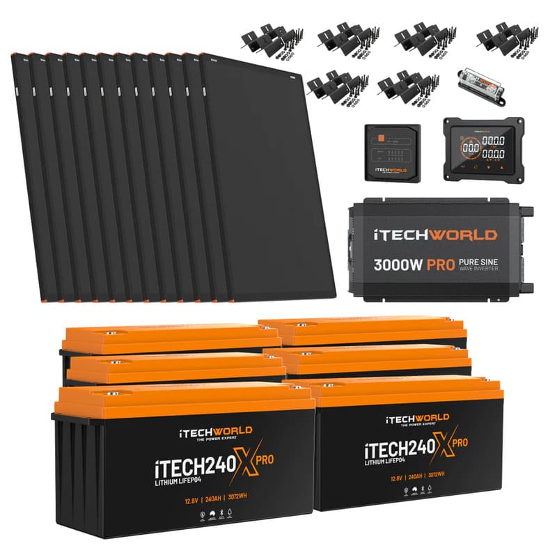 iTechworld Off Grid System 18.43kWh  - battery kit on a white background.