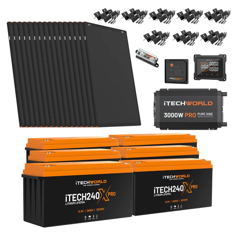 iTechworld Off Grid System 18.43kWh - battery kit on a white background.