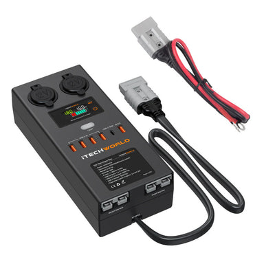 iTechworld Slimline 4WD Dual Battery Kit 100Ah Lithium - mini control box on a white background.