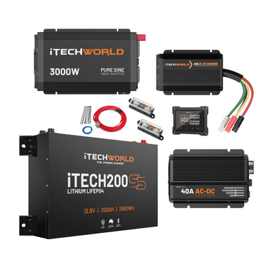 itechworld-ultimate-4wd-kit-with-itech200ss - battery kit on a white background.
