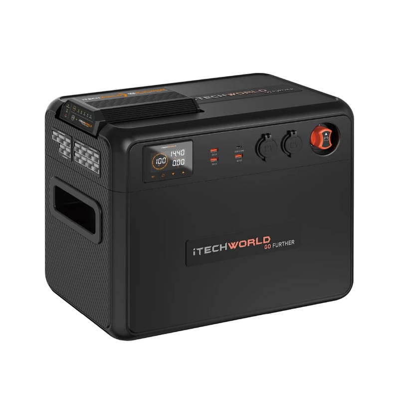 iTechworld Ultimate Portable Dual Battery Kit 120Ah Lithium - battery box on a white background.