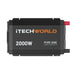 iTechworld Ultimate Super Slimline Canopy Dual Battery Kit 300Ah Lithium -  frontal view of the Pure Sine wave inverter.
