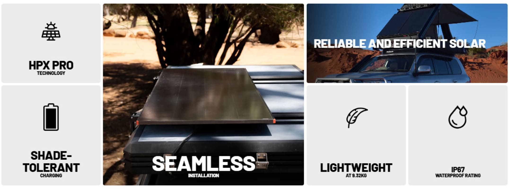 iTechworld Ultimate Ute Dual Battery Kit 120Ah Lithium - solar panel features display.