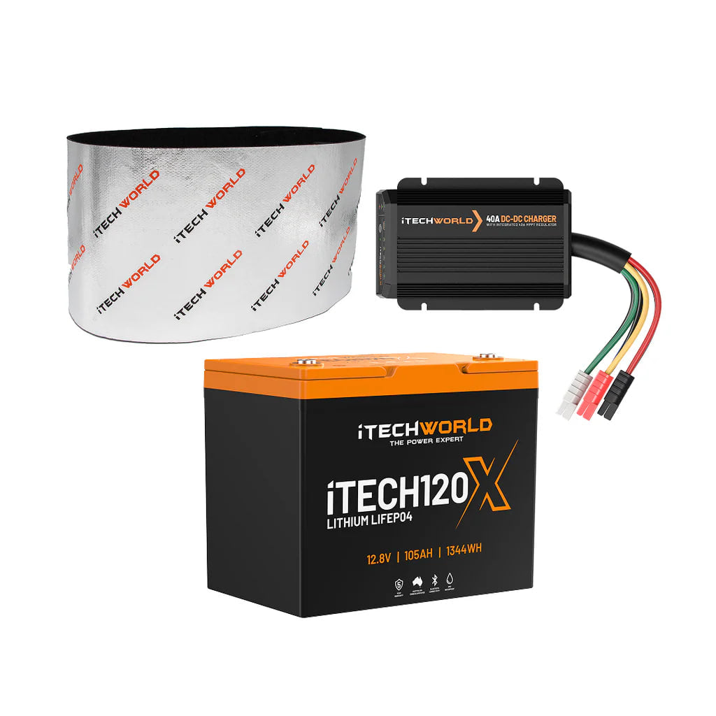 iTechworld Under Bonnet Kit Dual Battery System 105Ah