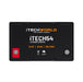 iTechworld iTECH54 Deep Cycle Lithium Battery LiFePO4 54Ah - Top view of the battery shown on a white background